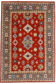 Alfombra Oriental Kazak Fine 203X301 Rojo/Beige (Lana, Afganistán)