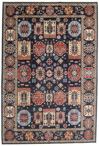 Tapete Kazak Fine 199X293 Cinza Escuro/Vermelho (Lã, Afeganistão)