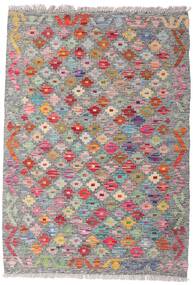 80X115 Kelim Afghan Old Stil Teppich Orientalischer Grau/Rot (Wolle, Afghanistan) Carpetvista