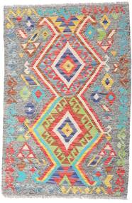  Kilim Afghan Old Style Tappeto 81X122 Di Lana Grigio/Arancione Piccolo Carpetvista