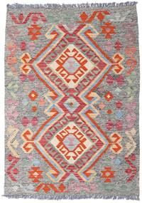 80X112 Kelim Afghan Old Stil Teppich Orientalischer Grau/Rot (Wolle, Afghanistan) Carpetvista
