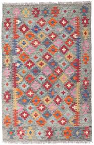  Orientalischer Kelim Afghan Old Stil Teppich 79X122 Grau/Rot Wolle, Afghanistan Carpetvista