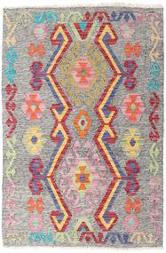 81X121 絨毯 キリム アフガン オールド スタイル オリエンタル グレー/ベージュ (ウール, アフガニスタン) Carpetvista