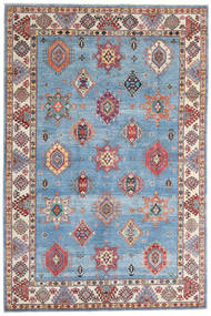 198X298 Kazak Fine Rug Oriental Grey/Blue (Wool, Afghanistan) Carpetvista