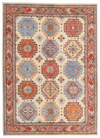 Kazak Fine Teppich 175X238 Beige/Rot Wolle, Afghanistan Carpetvista