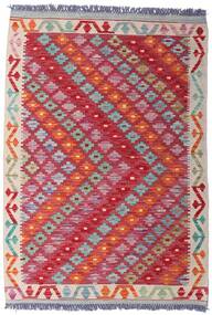 Tapis D'orient Kilim Afghan Old Style 80X116 Rouge/Gris (Laine, Afghanistan)