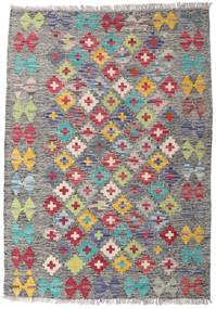  Orientalischer Kelim Afghan Old Stil Teppich 82X115 Grau/Dunkelgrau Wolle, Afghanistan Carpetvista