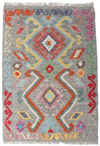  Orientalischer Kelim Afghan Old Stil Teppich 82X117 Grau/Beige Wolle, Afghanistan Carpetvista