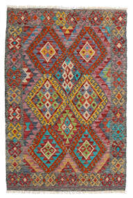Kelim Afghan Old Style Matta 85X129 Röd/Grå Ull, Afghanistan Carpetvista