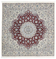 198X200 Nain Fine 9La Rug Oriental Square Grey/Beige (Wool, Persia/Iran) Carpetvista