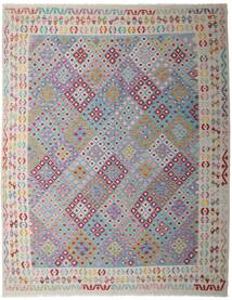 絨毯 オリエンタル キリム アフガン オールド スタイル 270X337 グレー/レッド 大きな (ウール, アフガニスタン)