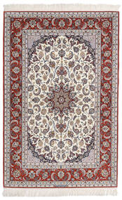 Tappeto Isfahan Ordito In Seta Firmato: Entashari 159X230 Beige/Grigio ( Persia/Iran)