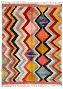 絨毯 Berber Moroccan - Mid Atlas 220X292 ベージュ/レッド (ウール, モロッコ)