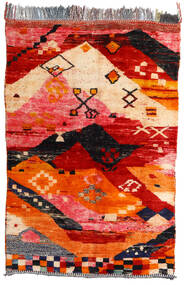 174X260 Berber Moroccan - Mid Atlas Teppich Moderner Rot/Beige (Wolle, Marokko) Carpetvista