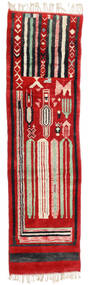 82X304 Tapete Berber Moroccan - Mid Atlas Moderno Passadeira Vermelho/Vermelho Escuro (Lã, Marrocos) Carpetvista