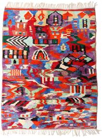 Berber Moroccan - Mid Atlas Rug 162X210 Red/Dark Pink Wool, Morocco Carpetvista