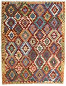 155X200 Tappeto Orientale Kilim Afghan Old Style Rosso/Beige (Lana, Afghanistan) Carpetvista
