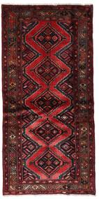  Orientalsk Hamadan Tæppe 92X189 Mørkerød/Rød Uld, Persien/Iran Carpetvista