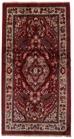  Lillian Rug 99X188 Persian Wool Black/Dark Red Small Carpetvista