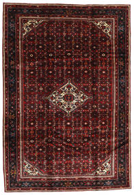 Hosseinabad Teppe 205X295 Mørk Rød/Rød Ull, Persia/Iran Carpetvista