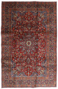 198X301 Tapete Oriental Mashad Vermelho/Vermelho Escuro (Lã, Pérsia/Irão) Carpetvista