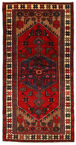  Hamadã Tapete 104X205 Persa Lã Vermelho Escuro/Vermelho Pequeno Carpetvista