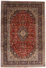  Orientalisk Keshan Matta 246X357 Mörkröd/Röd Ull, Persien/Iran Carpetvista