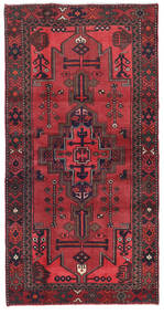 110X219 Dywan Orientalny Hamadan Czerwony/Ciemno Różowy (Wełna, Persja/Iran) Carpetvista
