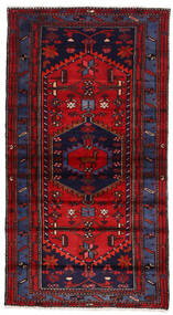  103X186 Hamadan Teppe Mørk Rosa/Rød Persia/Iran Carpetvista