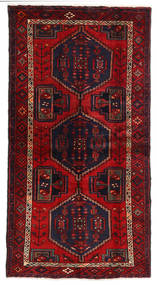  Orientalischer Hamadan Teppich 105X200 Dunkelrosa/Dunkelrot Wolle, Persien/Iran Carpetvista