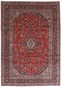 Tapete Kashan 251X360 Vermelho/Rosa Escuro Grande (Lã, Pérsia/Irão)