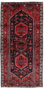  Orientalsk Hamadan Teppe 100X205 Mørk Rød/Rød Ull, Persia/Iran Carpetvista