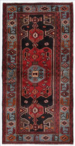  Hamadan Teppich 104X207 Persischer Wollteppich Dunkelrot/Rot Klein Carpetvista