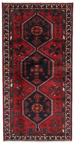 Hamadan Teppe 94X187 Mørk Rød/Rød Ull, Persia/Iran Carpetvista