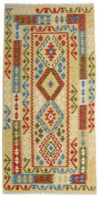  99X198 Kilim Afghan Old Style Rug Yellow/Beige Afghanistan Carpetvista