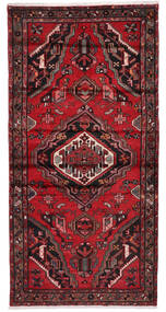  Hamadan Teppich 100X202 Persischer Wollteppich Dunkelrot/Rot Klein Carpetvista
