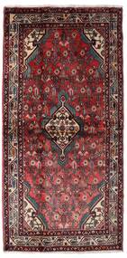  Oriental Hamadan Rug 110X219 Dark Red/Red Wool, Persia/Iran Carpetvista