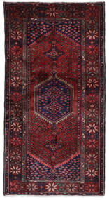 Hamadan Teppe 103X196 Mørk Rosa/Mørk Rød Ull, Persia/Iran Carpetvista