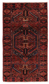  Orientalsk Hamadan Teppe 106X199 Svart/Mørk Rød Ull, Persia/Iran Carpetvista