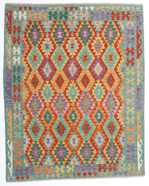  Orientalsk Kelim Afghan Old Style Teppe 162X198 Beige/Grå Ull, Afghanistan Carpetvista