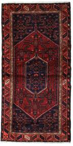  Hamadan Rug 112X202 Persian Wool Black/Dark Red Small Carpetvista