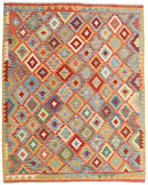 Orientalsk Kelim Afghan Old Style Teppe 154X194 Beige/Rød Ull, Afghanistan Carpetvista