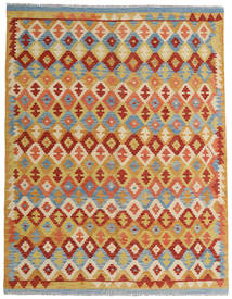  Oriental Kilim Afghan Old Style Rug 157X202 Beige/Orange Wool, Afghanistan Carpetvista