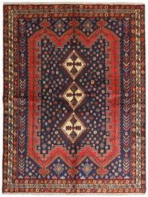 Alfombra Oriental Afshar 158X210 Rojo/Gris Oscuro (Lana, Persia/Irán)