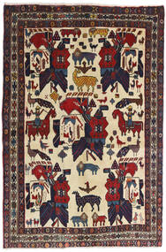 絨毯 ペルシャ アフシャル 126X188 レッド/ベージュ (ウール, ペルシャ/イラン)