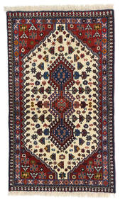  61X102 Yalameh Teppich Dunkelrosa/Beige Persien/Iran Carpetvista