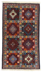  Oriental Yalameh Rug 60X104 Dark Pink/Red Wool, Persia/Iran Carpetvista