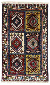  Oriental Yalameh Rug 60X100 Dark Pink/Beige Wool, Persia/Iran Carpetvista