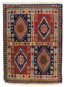 Yalameh Rug 63X85 Red/Dark Purple Wool, Persia/Iran Carpetvista