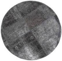  Persian Patchwork - Persien/Iran Rug Ø 100 Round Dark Grey/Grey (Wool, Persia/Iran)